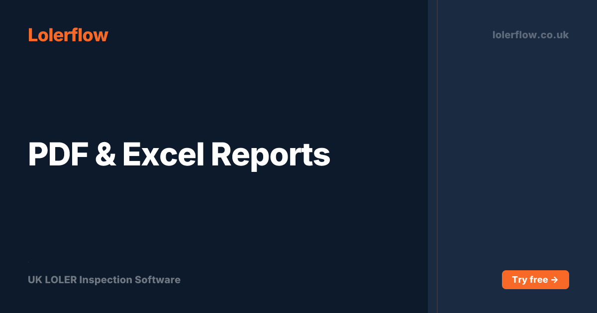 PDF & Excel Reports | Lolerflow